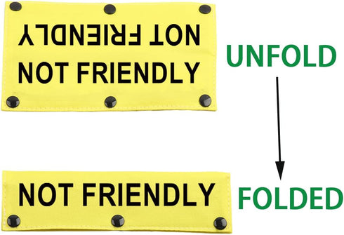 JXGZSO Not Friendly Ask to Pet Dog Lead Give Me Space Dog Leash Wrap Rescue Dog Lead Cover (NOT FRIENDLY DLS)
