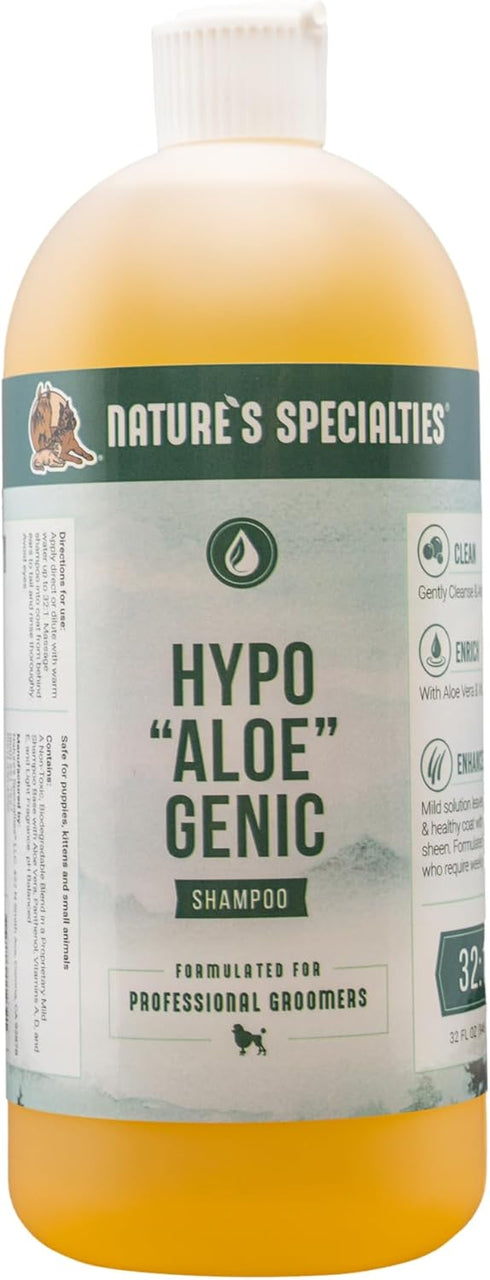 Nature's Specialties Hypoallergenic Aloe Dog Shampoo, Makes up to 8 Gallons, for Sensitive Skin, 32 oz