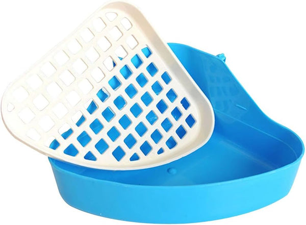 Rely2016 Small Animal Pet Triangle Potty Trainer, Litter Corner Toilet Training Tray, Color Random