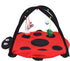 Foldable Cat Activity Play Mat Tent Multi Function Pet Bed with Hanging Toy Balls Cat Activity Center with Hanging Toy