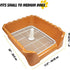 Lutema Training Dog Potty Tray for Small & Medium Puppies - Orange Brown