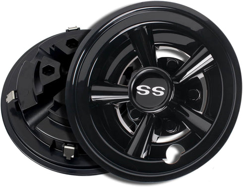 NOKINS Golf Cart SS Wheel Covers Hubcaps, 8 Inch Snap-on Installation (Set of 4), Fits EZGO Yamaha Club Car