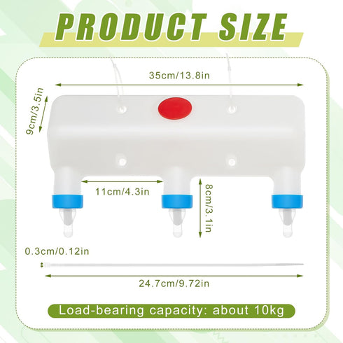 3 3 L/101.45oz Threlaco Pacifier Small Animal Milk Feeder Puppy Lamp Goat Milk Feeder Farm Water Bottle Dispenser