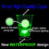 Glow in The Dark Beer Pong Set - Party Games with 22 Light Up Cups (5 Colors) and 6 Glow Balls