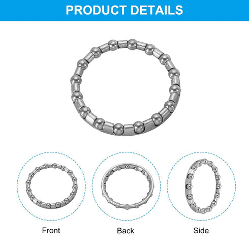 PATIKIL Bike Ball Crank Bearing, 37mm x 16 Balls, 4 Pack Stainless Steel Bicycle Bearings Replacement Parts