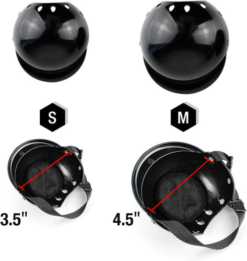 Dog Helmet Pet Motorcycle Helmet Safety Dog Cap for Biking Cycling, Small Doggie Puppy Helmet Pet Hat (S, Black)