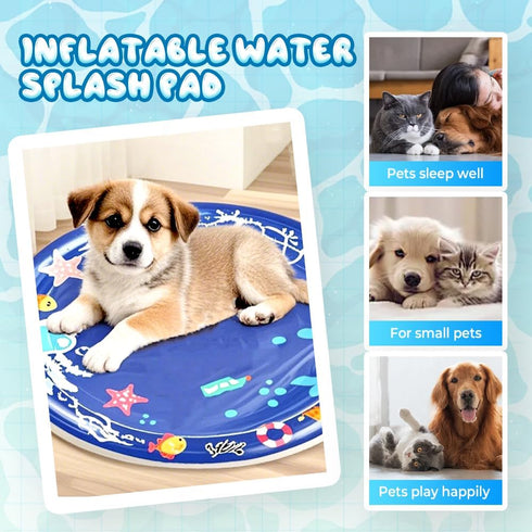 2025 New Pet Water Bed with Repair Kit, Thickened Water Sensor Play Mat for Cats Dog, Cat Water Mat, Dog Water Mat