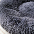 Fluffy Calming Donut Dog Bed & Cat Bed, Round Warm Nest for Pets Up to 3Kg