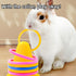 5 Rabbit Training Rings Toy Interactive Educational Stacking Rings Random Colors Puzzle Toys for Small Animal Bird