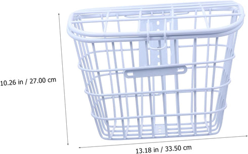 Thickened Electric Bike Basket with Cover Practical Storage Holder for Front Handlebar Fit for Adult Bicycles Spacious