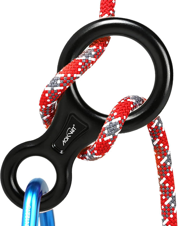 Rescue Figure 8 Descender Climbing Gear, 35KN/3500kg 7075 Aluminum Alloy Rigging Plate for Climbing and Rappeling