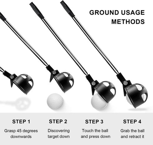 Golf Ball Retriever, Telescopic Tool for Water, 6.5 Ft Stainless Extendable Picker Upper, Accessories for Men