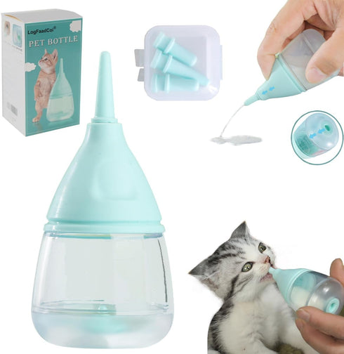 LogFaadCoi Kitten Bottles for Nursing,Puppy Bottles for Nursing Puppy Milk, Anti-Choking Puppy Feeder