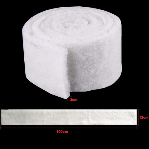 Aquarium Filter Sponge Foam Pad Biochemical Cotton Filter Foam Sponge Media Roll Pad Cut to Fit Aquarium Filter Fish Tank, Reticulated Small Pore 39.4"x 4.7" x 1.2" White