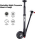 MTB High Pressure Shock Pump - 400 PSI Max for Fork & Rear Suspension with No-Loss Schrader Valve