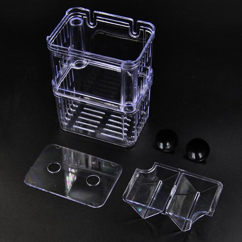 Quaziret Aquarium Fish Breeder Box Plastic Fish Isolation Breeding Box Hatching Incubator Box for Baby Fish Shrimp