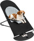 Philipreba Foldable Pet Rocking Chair, Portable Pet Rocker Bed with Ramp, French Bulldog