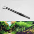 15 inch Black Curved Aquarium Tweezers, Stainless Steel with Carbonation Protection Coating for Aquatic Plants