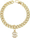 Gold Dog Collar Zircon 14mm Cuban Link Chain, Handmade Iced Out Diamonds Pet Jewelry