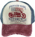 Vintage Baseball Cap, Washed Denim Trucker Cap, Motorcycle Print Pattern Outdoor Sun Hat