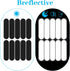 HJZHII 10PCS Black Reflective Tape, Motorcycle Helmet Decals Reflective Stickers for Helmet Motorcycle Helmets Stickers