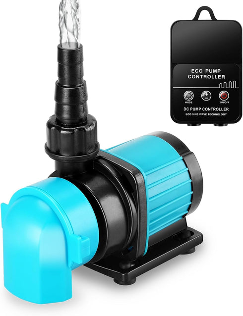 320GPH Mini Aquarium DC Water Pump with Controller, Submersible Return Pump for 20g to 50g Aquariums