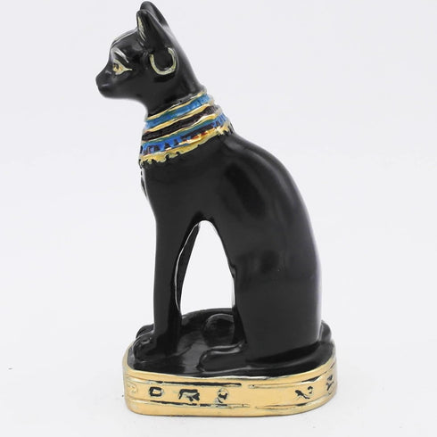 Egyptian Cat Bastet Fish Tank Decorations, Ancient Egypt Décor Sculpture for Reptile Turtle Tanks