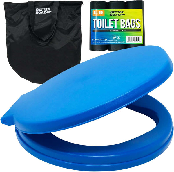 Better Boat Portable Camping Toilet Kit, 5-Gallon & 8-Gallon Bucket Toilet Seat