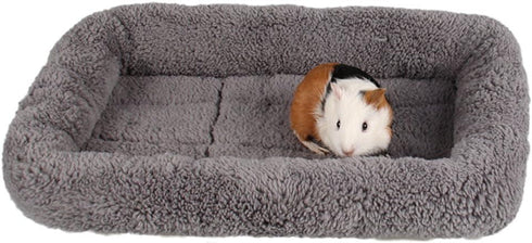 Enjoying Plush Cat Bed Mat, 10" x 15" Pet Cushion with Pillow for Puppy Curling Sleep, Antiskid Bottom (Small)