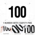 6 7.5 Inch Running Bib Numbers with Safety Pins for Marathon Sports Competition Events Tearproof Waterproof, x