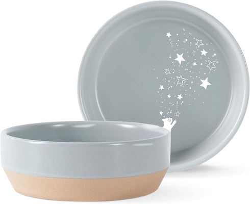 Fringe Studio Celestial CAT Small Pet Bowl, Stoneware PetShop Collection (478005)