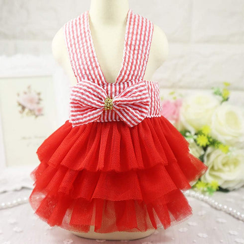 Female Dog Clothes, Pink Tutu Dress for Yorkie, Harness Outfits for Medium Dogs