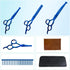 Safety Round-tip Scissors Set, Professional PET Dog Grooming Coated Titanium Scissors Suit for Cutting, Curved &