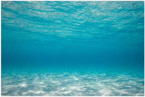 T&H XHome Aquarium Décor Backgrounds, Pure Blue Water Pattern PVC Adhesive Poster