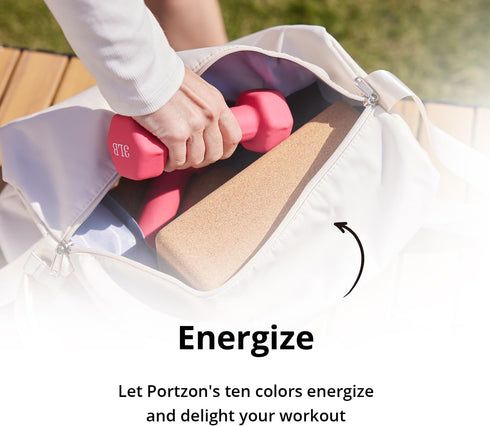 Portzon Weights Dumbbells Set of 2 Neoprene Dumbbells, 10 Color Options, 1-15 LB, Anti-Slip, Anti-roll, Hex Shape