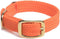 Mendota Pet Double Braid Collar - Brass Dog Collar, Orange, 9/16 in x 14 in Junior, Made in The USA