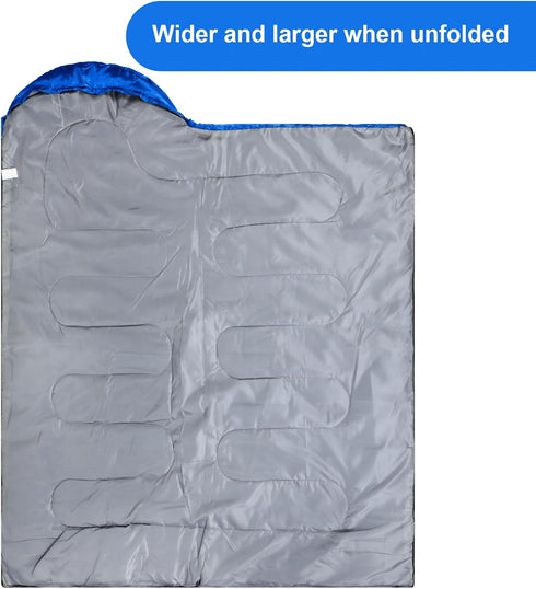 Tudomro 2 Pcs Camping Sleeping Bag - Lightweight Packable Waterproof Gear for Adults, Indoor Outdoor Hiking Travel