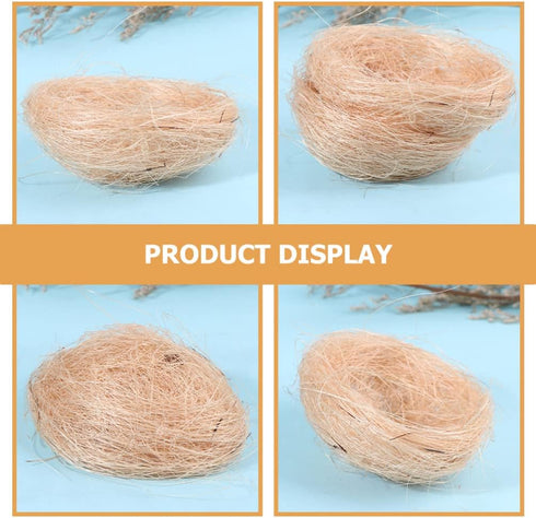 12pcs Hemoton Faux Bird Nest Decorative Ornaments for Crafts Landscape Photography Props Lightweight Rustic Style