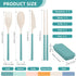 6 Sets Set Set JEPELUS Reusable Travel Utensils with Case, Collapsible Cutlery for Lunch Box, Portable Camping Fork
