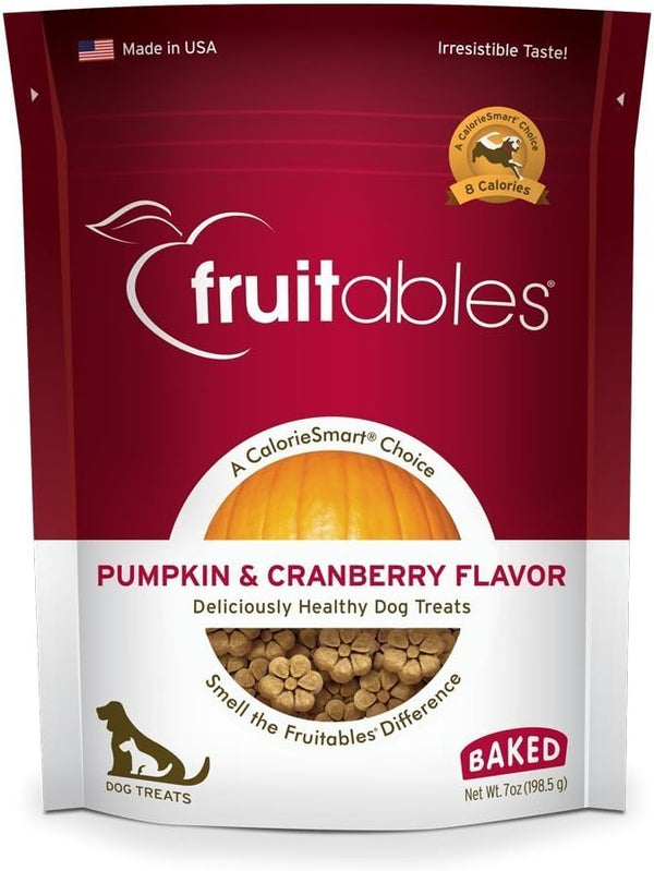 Fruitables Pumpkin & Cranberry Mix Dog Treats, 8x7 OZ - 8 Pack