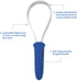 Dual-Sided De-Shedding Tool with Stainless Steel Blade for All Dog Coat Types - Soft Touch Grip (BLUE)