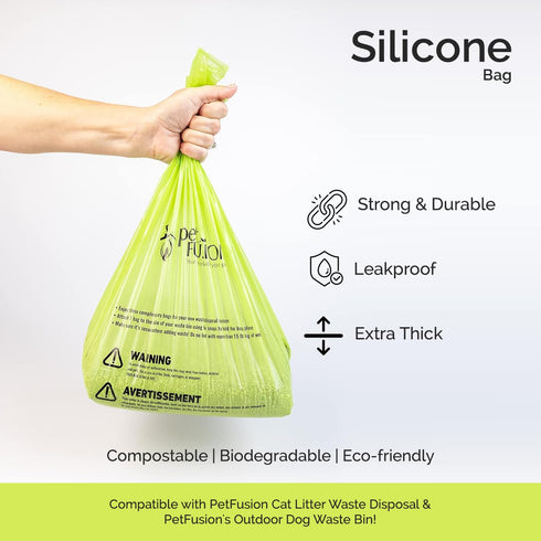 10+lbs. PetFusion Replacement Waste Bags Cat Litter Disposal & Outdoor Waste Disposal. Easily Holds Durable Leakproof