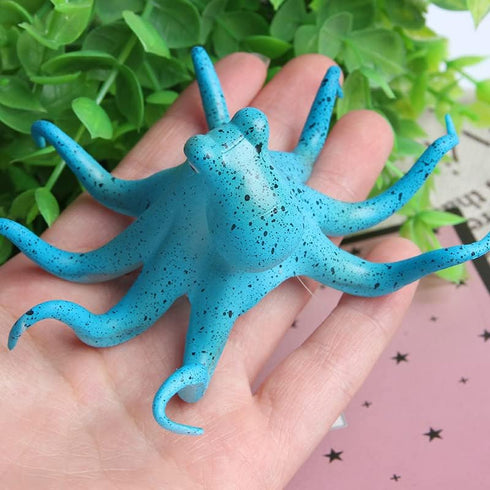 4 PCS Fluorescent Artificial Octopus Aquarium Ornament with Suction Cup for Fish Tank Decoration