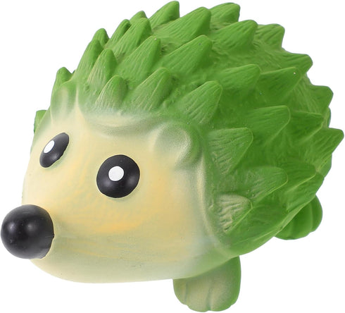 POPETPOP Hedgehog Squeaky Dog Toy, Soft Latex Chew Toy for Small Medium Pets, Funny Animal Fetch Play Toy