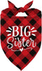 ZPPRJF Big Sister Buffalo Plaid Plaid Plaid Blue Camo Pet Scarf Dog Bandana