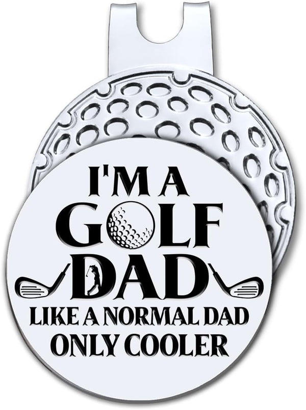 Hafhue I'm A Golf Dad Like A Normal Dad Golf Ball Marker with Magnetic Hat Clip - Funny Golf Gifts