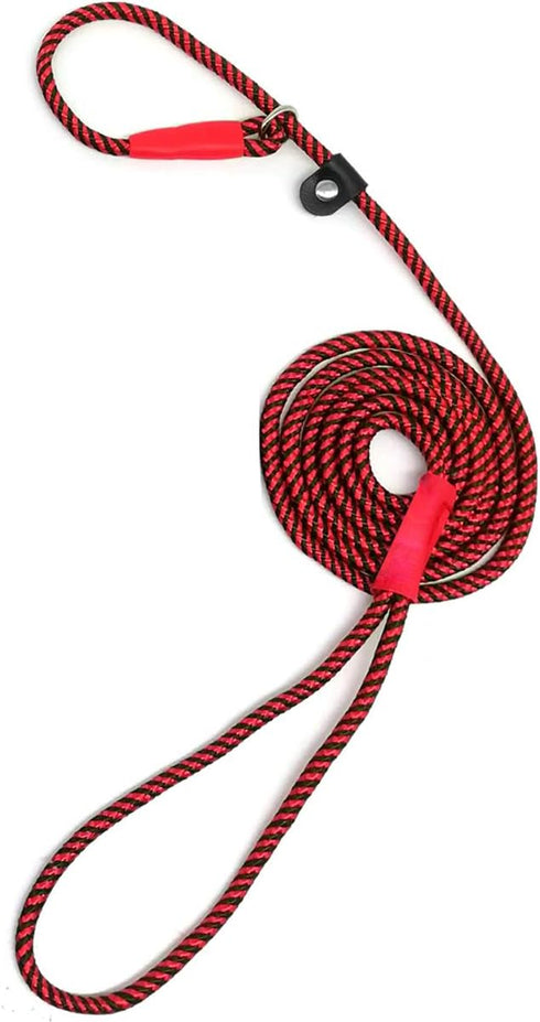 MayPaw Dog Leash Rope Slip Lead, 1/4"-5Ft Sturdy Nylon Puppy Leash for Small & X-Small Dogs