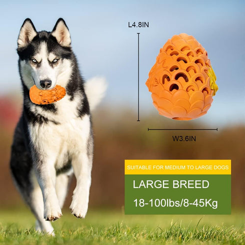 Indestructible Dog Toys for Large Aggressive Chewers - Durable Dragon Egg Treat Dispensing Dog Toy