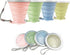 JBER Silicone Collapsible Travel Cup, 4 Pack Expandable Drinking Cup with Lids for Outdoor Hiking Travel (Olive & Pink