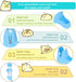 Litewoo Hamster Water Bottle with Food Container Base, Drinking Dispenser for Dwarf Hamster, Blue 80ML